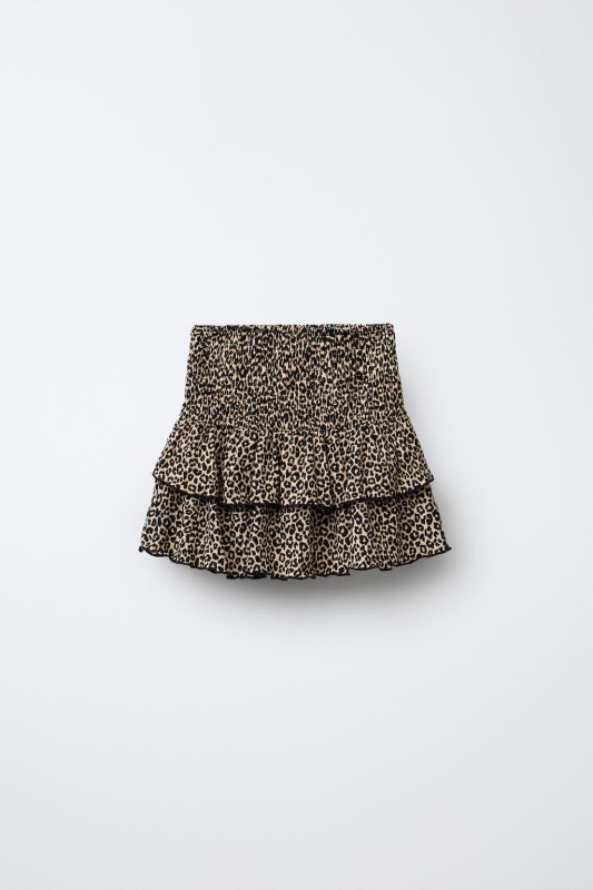 ANIMAL PRINT TEXTURED BERMUDA SKORT