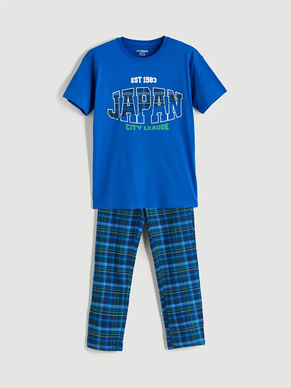 LCW DREAM Crew Neck Printed Boys' Pyjama Set