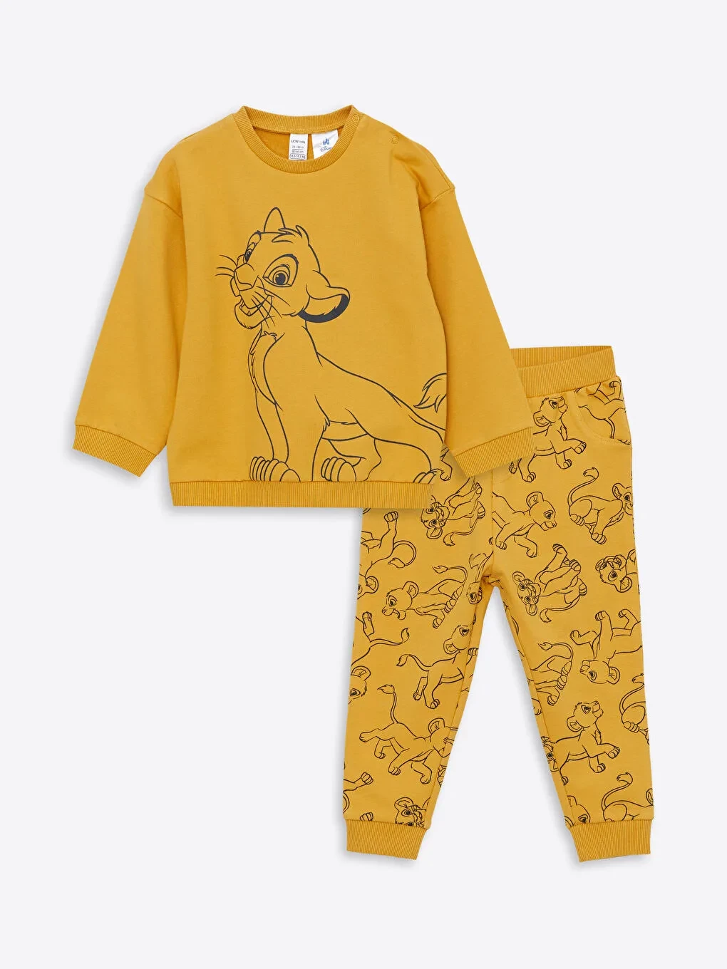LCW baby Crew Neck Lion King Printed Baby Boys' Set